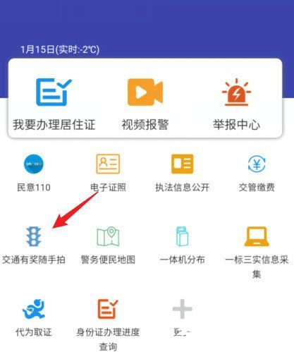 政务平台功能入口示意图