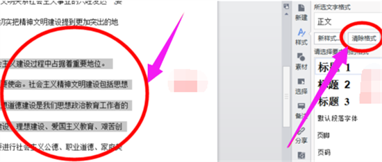 wps里面清除格式在哪